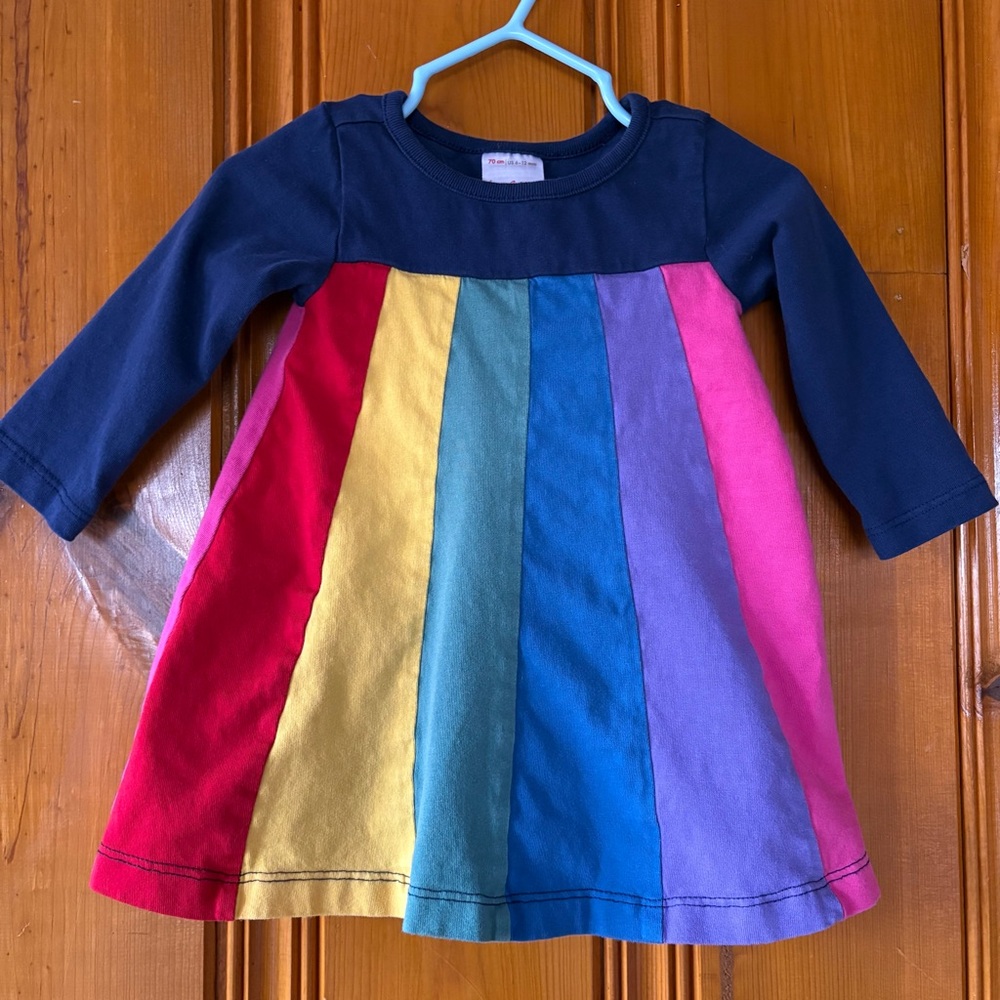 Hanna Andersson Rainbow Swing Dress size 6-12 months